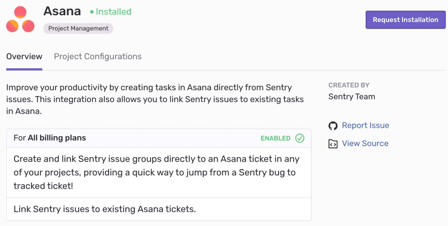 Install Asana integration